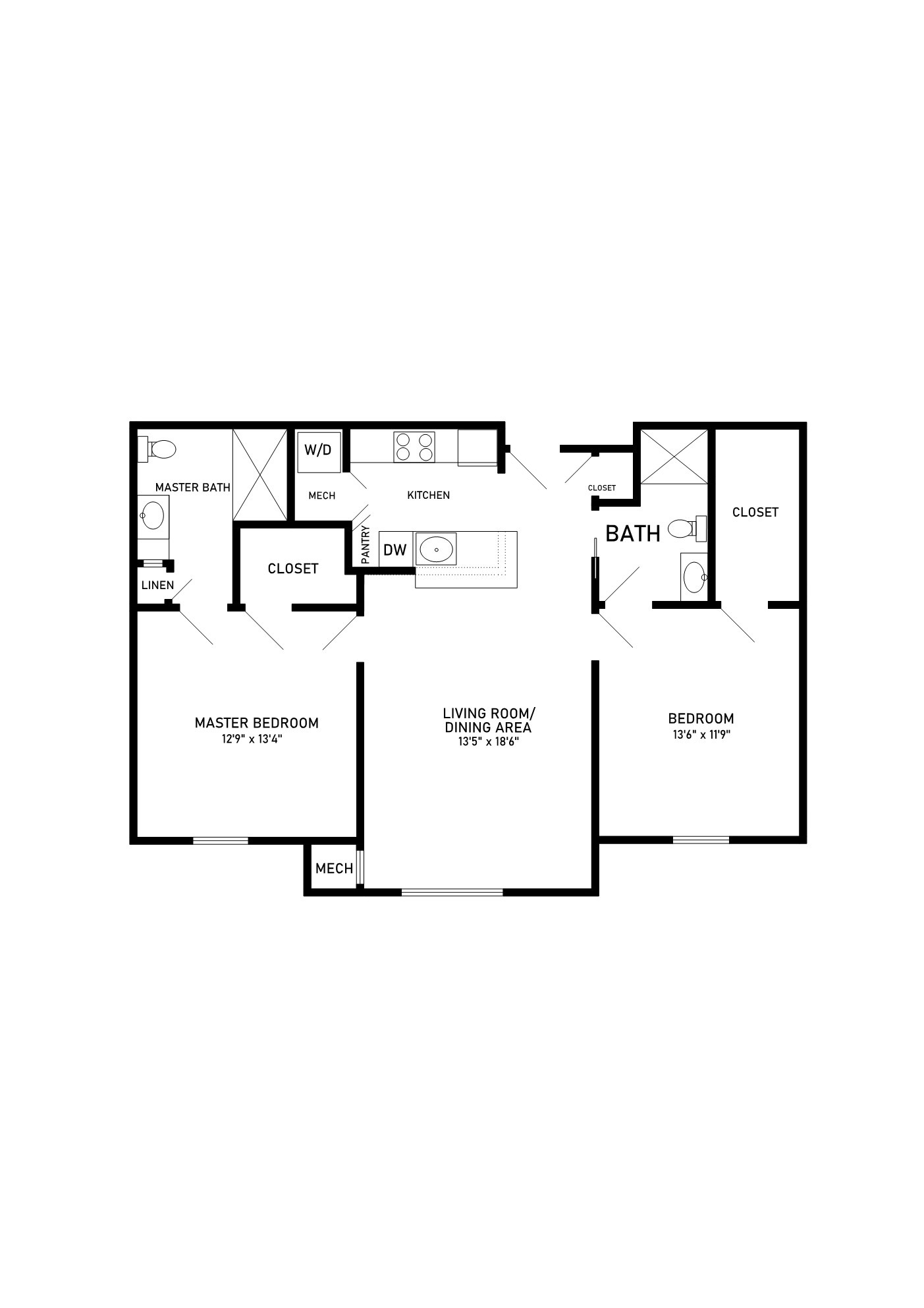 alder floor plan 2 bedrooms 2 bathrooms