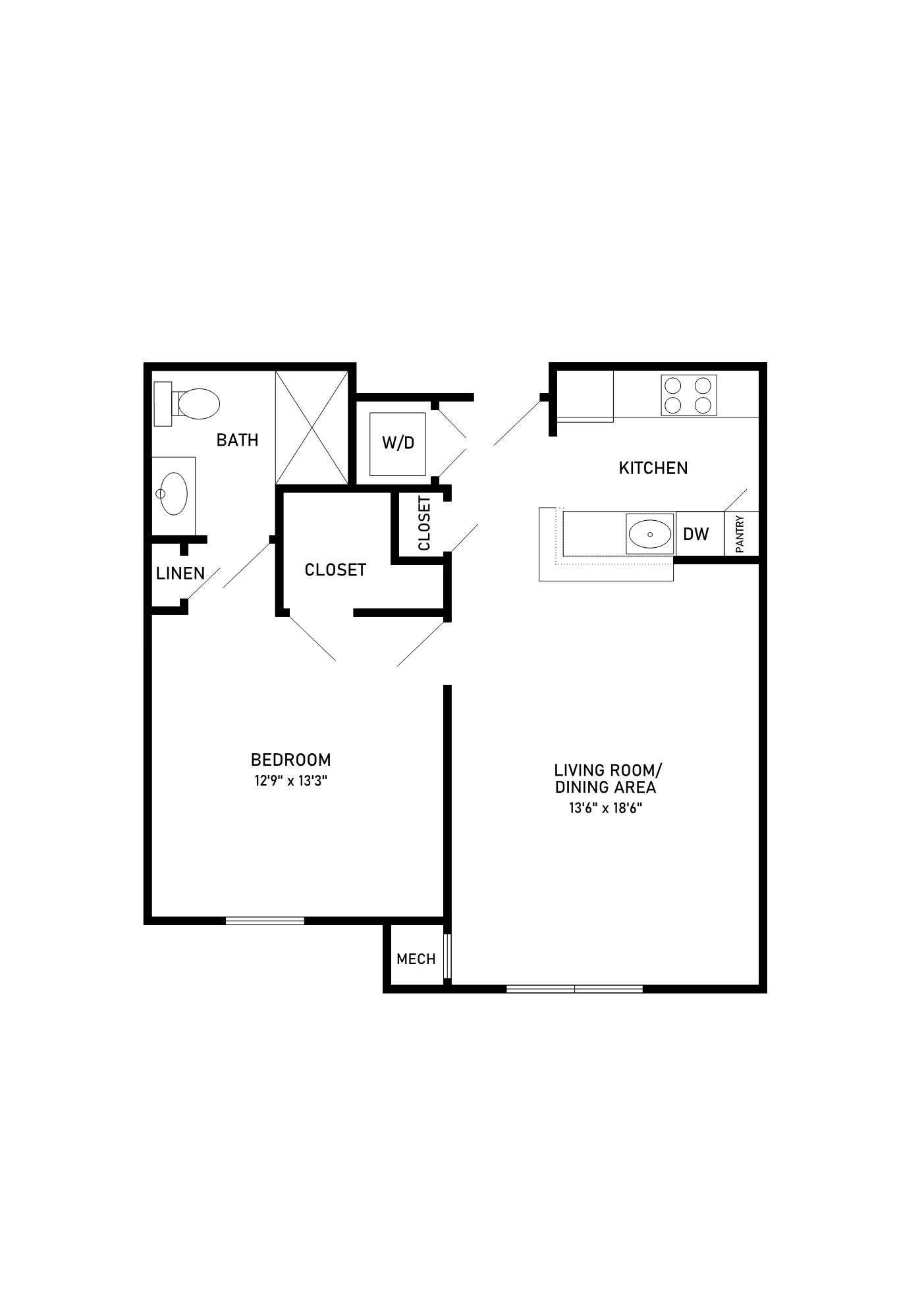 cedar floorplan 1 bedroom 1 bathroom